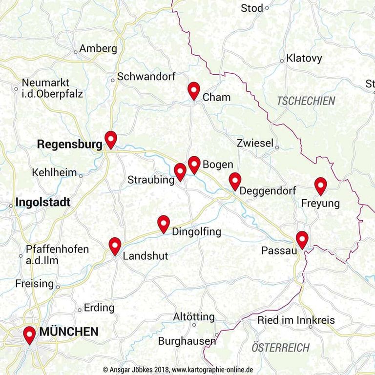 Standorte der Kanalreinigung Kuchler